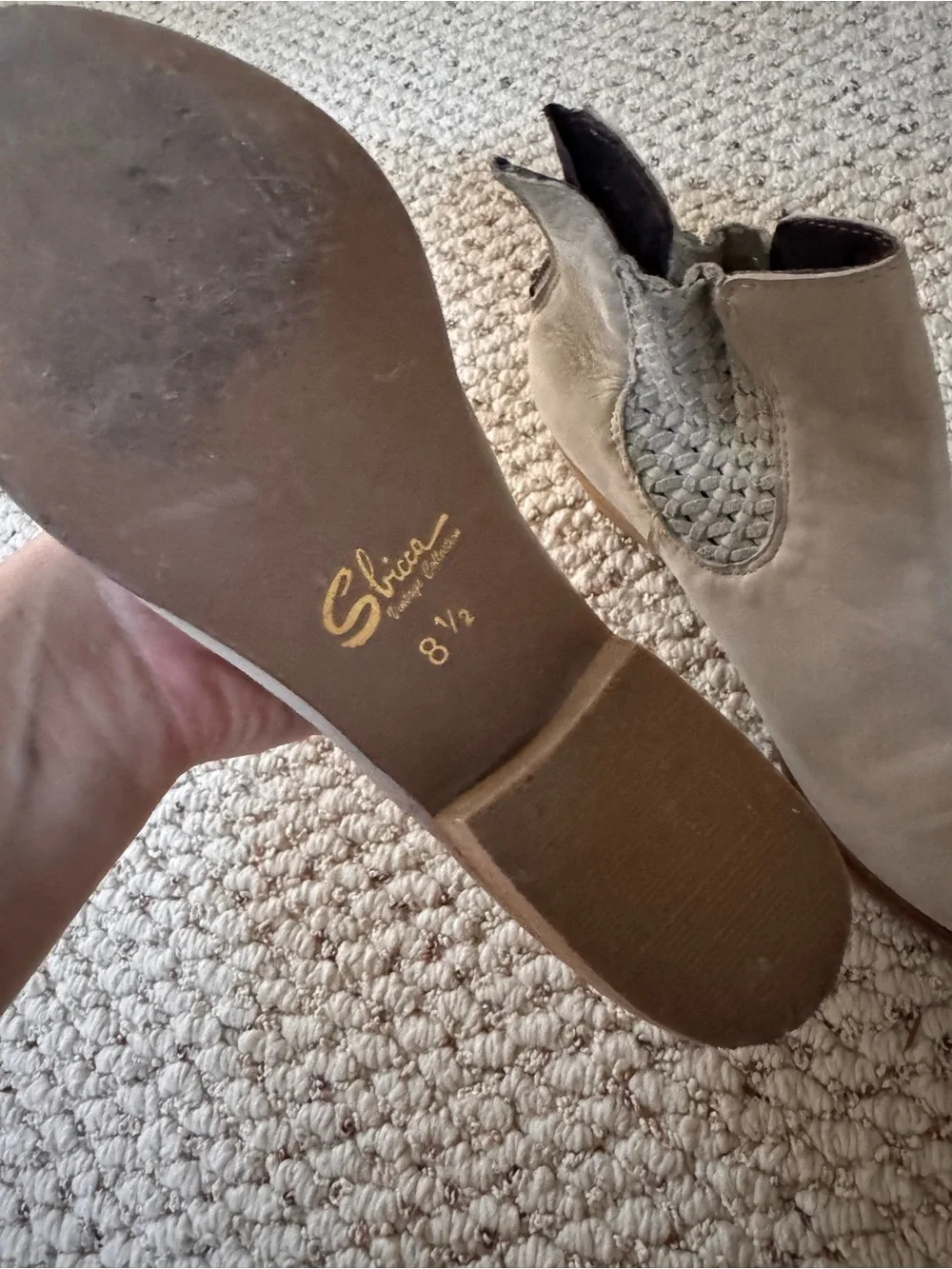 Sbicca Women's Suede Ankle Boots in Cream